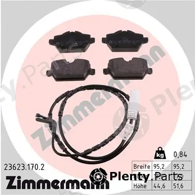 Zimmermann 23623.170.2 — Brake Pad Set, disc brake