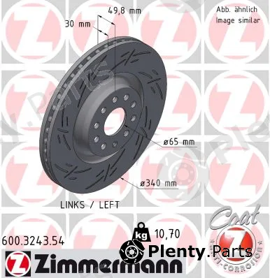Zimmermann 600.3243.54 — Brake Disc BLACK Z
