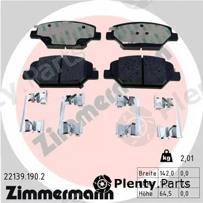 Zimmermann 22139.190.2 — Brake Pad Set, disc brake