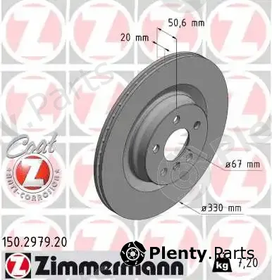Zimmermann 150.2979.20 — Brake Disc COAT Z