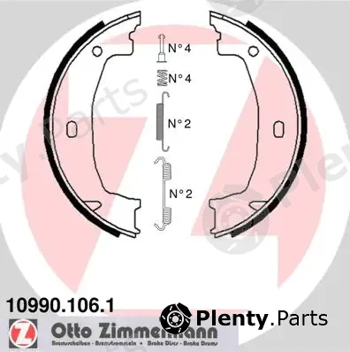 Zimmermann 10990.106.1 — Brake Shoe Set, parking brake