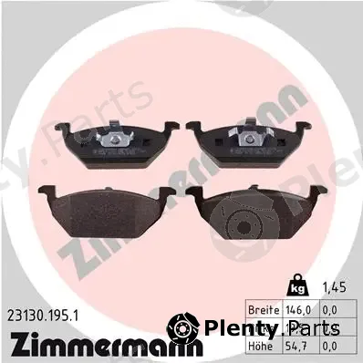 Zimmermann 23130.195.1 — Brake Pad Set, disc brake