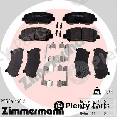 Zimmermann 25564.160.2 — Brake Pad Set, disc brake