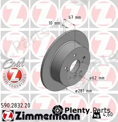 Zimmermann 590.2832.20 — Brake Disc COAT Z