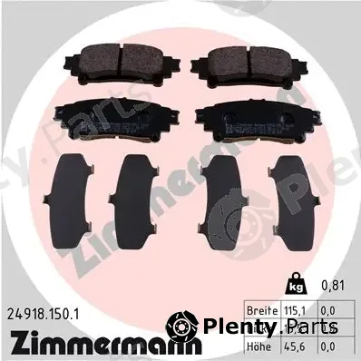 Zimmermann 24918.150.1 — Brake Pad Set, disc brake