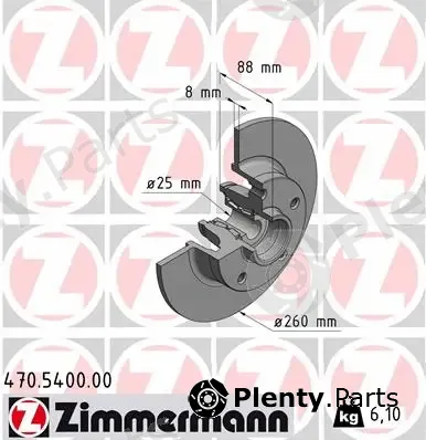 Zimmermann 470.5400.00 — Brake Disc