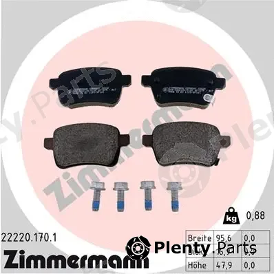 Zimmermann 22220.170.1 — Brake Pad Set, disc brake