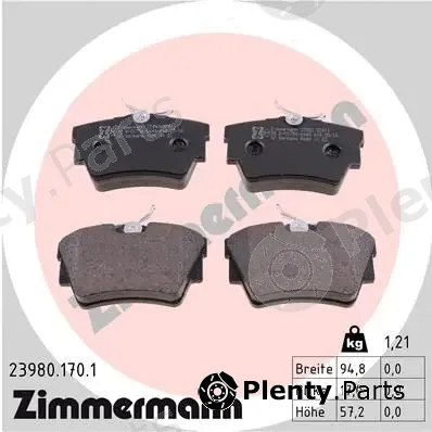Zimmermann 23980.170.1 — Brake Pad Set, disc brake