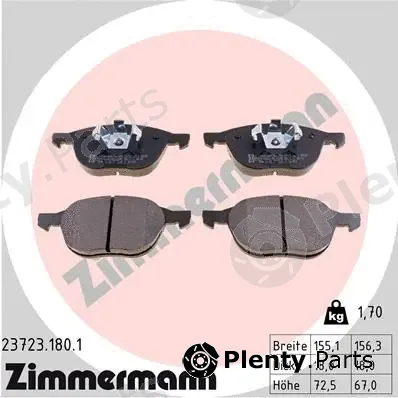 Zimmermann 23723.180.1 — Brake Pad Set, disc brake