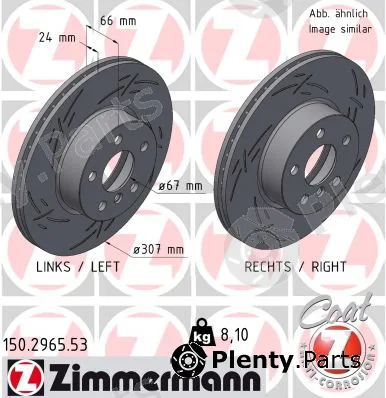 Zimmermann 150.2965.53 — Brake Disc BLACK Z
