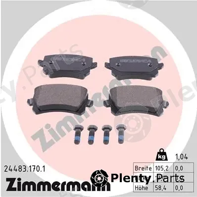Zimmermann 24483.170.1 — Brake Pad Set, disc brake