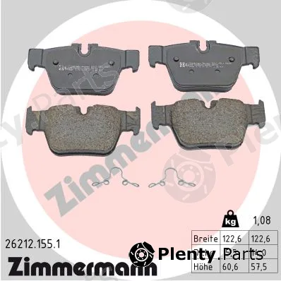 Zimmermann 26212.155.1 — Brake Pad Set, disc brake