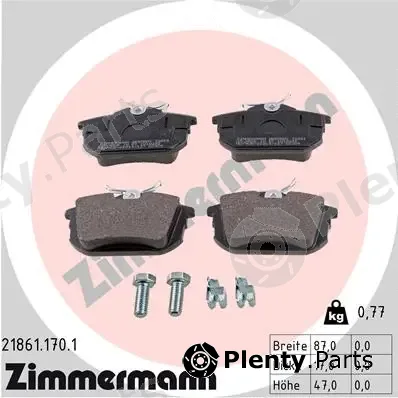 Zimmermann 21861.170.1 — Brake Pad Set, disc brake