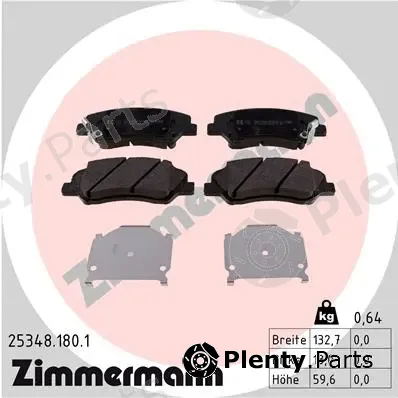 Zimmermann 25348.180.1 — Brake Pad Set, disc brake