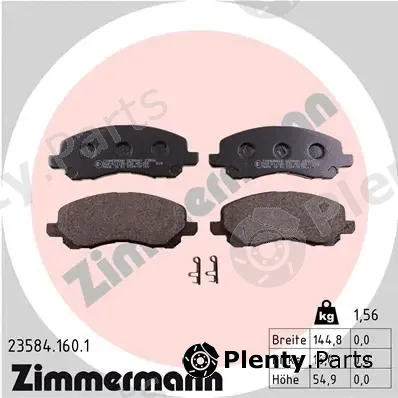 Zimmermann 23584.160.1 — Brake Pad Set, disc brake