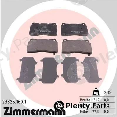 Zimmermann 23325.160.1 — Brake Pad Set, disc brake