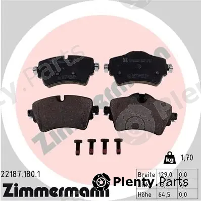 Zimmermann 22187.180.1 — Brake Pad Set, disc brake