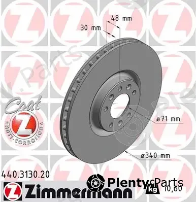 Zimmermann 440.3130.20 — Brake Disc COAT Z