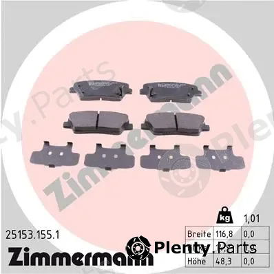 Zimmermann 25153.155.1 — Brake Pad Set, disc brake