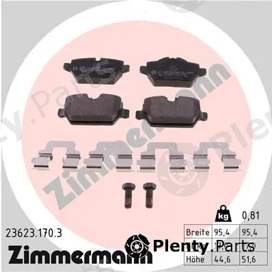 Zimmermann 23623.170.3 — Brake Pad Set, disc brake
