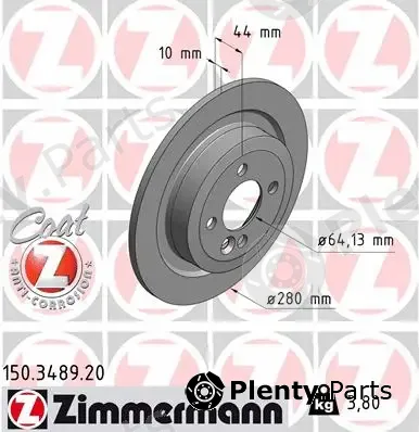 Zimmermann 150.3489.20 — Brake Disc COAT Z
