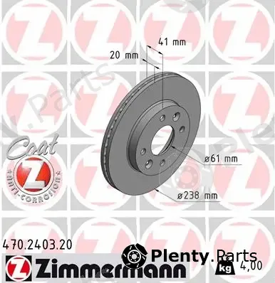 Zimmermann 470.2403.20 — Brake Disc COAT Z