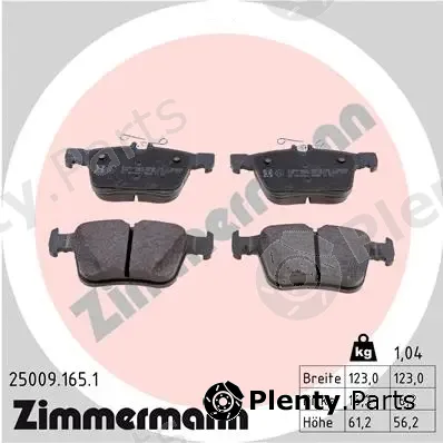Zimmermann 25009.165.1 — Brake Pad Set, disc brake