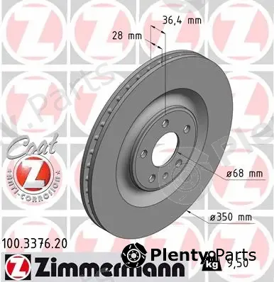 Zimmermann 100.3376.20 — Brake Disc COAT Z