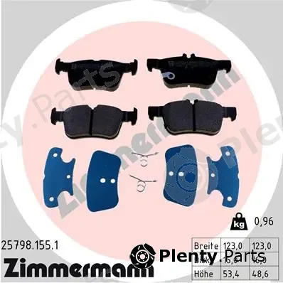 Zimmermann 25798.155.1 — Brake Pad Set, disc brake