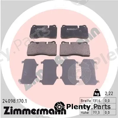 Zimmermann 24098.170.1 — Brake Pad Set, disc brake