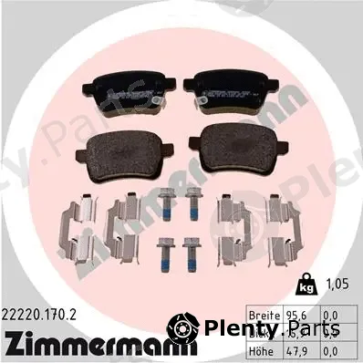 Zimmermann 22220.170.2 — Brake Pad Set, disc brake