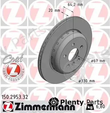 Zimmermann 150.2953.32 — Brake Disc FORMULA F COAT Z