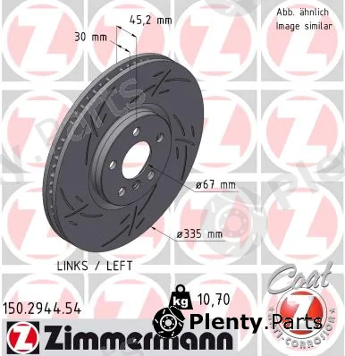Zimmermann 150.2944.54 — Brake Disc BLACK Z