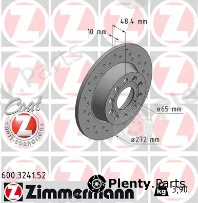 Zimmermann 600.3241.52 — Brake Disc SPORT BRAKE DISC COAT Z