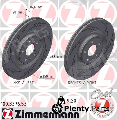 Zimmermann 100.3376.53 — Brake Disc BLACK Z