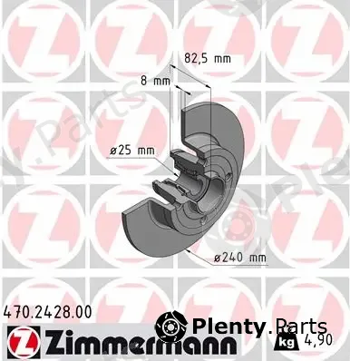 Zimmermann 470.2428.00 — Brake Disc