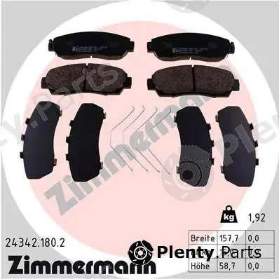 Zimmermann 24342.180.2 — Brake Pad Set, disc brake