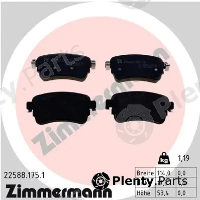 Zimmermann 22588.175.1 — Brake Pad Set, disc brake