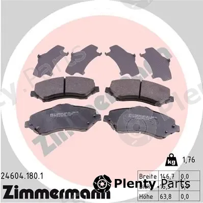 Zimmermann 24604.180.1 — Brake Pad Set, disc brake