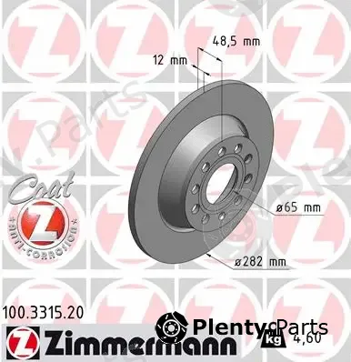 Zimmermann 100.3315.20 — Brake Disc COAT Z