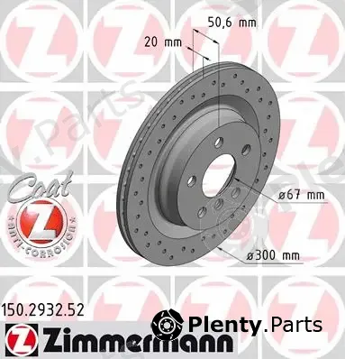 Zimmermann 150.2932.52 — Brake Disc SPORT BRAKE DISC COAT Z