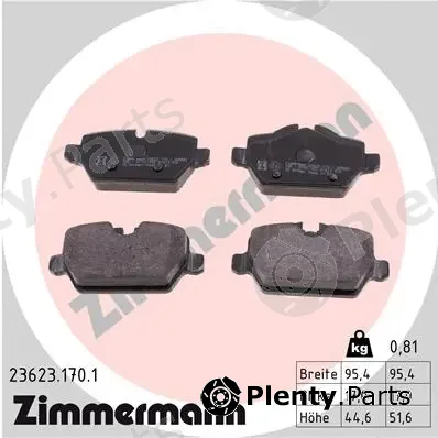 Zimmermann 23623.170.1 — Brake Pad Set, disc brake