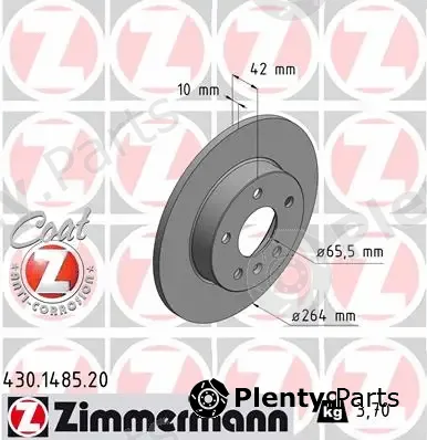 Zimmermann 430.1485.20 — Brake Disc COAT Z