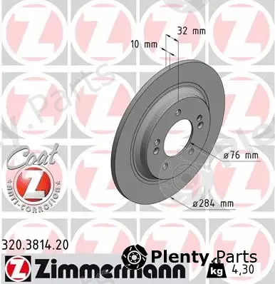 Zimmermann 320.3814.20 — Brake Disc COAT Z