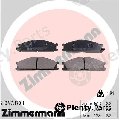 Zimmermann 21347.170.1 — Brake Pad Set, disc brake