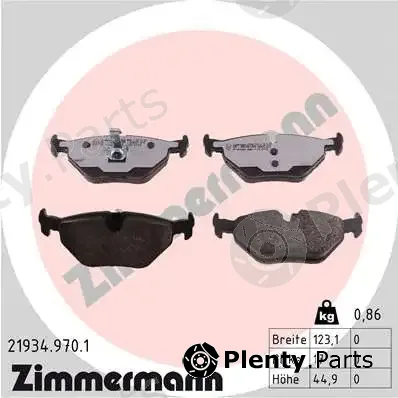 Zimmermann 21934.970.1 — Brake Pad Set, disc brake rd:z