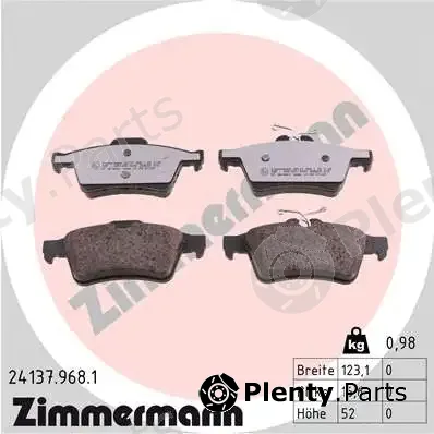 Zimmermann 24137.968.1 — Brake Pad Set, disc brake rd:z