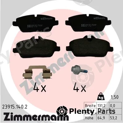 Zimmermann 23915.140.2 — Brake Pad Set, disc brake