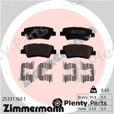 Zimmermann 25337.160.1 — Brake Pad Set, disc brake