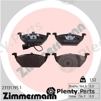 Zimmermann 23131.195.1 — Brake Pad Set, disc brake